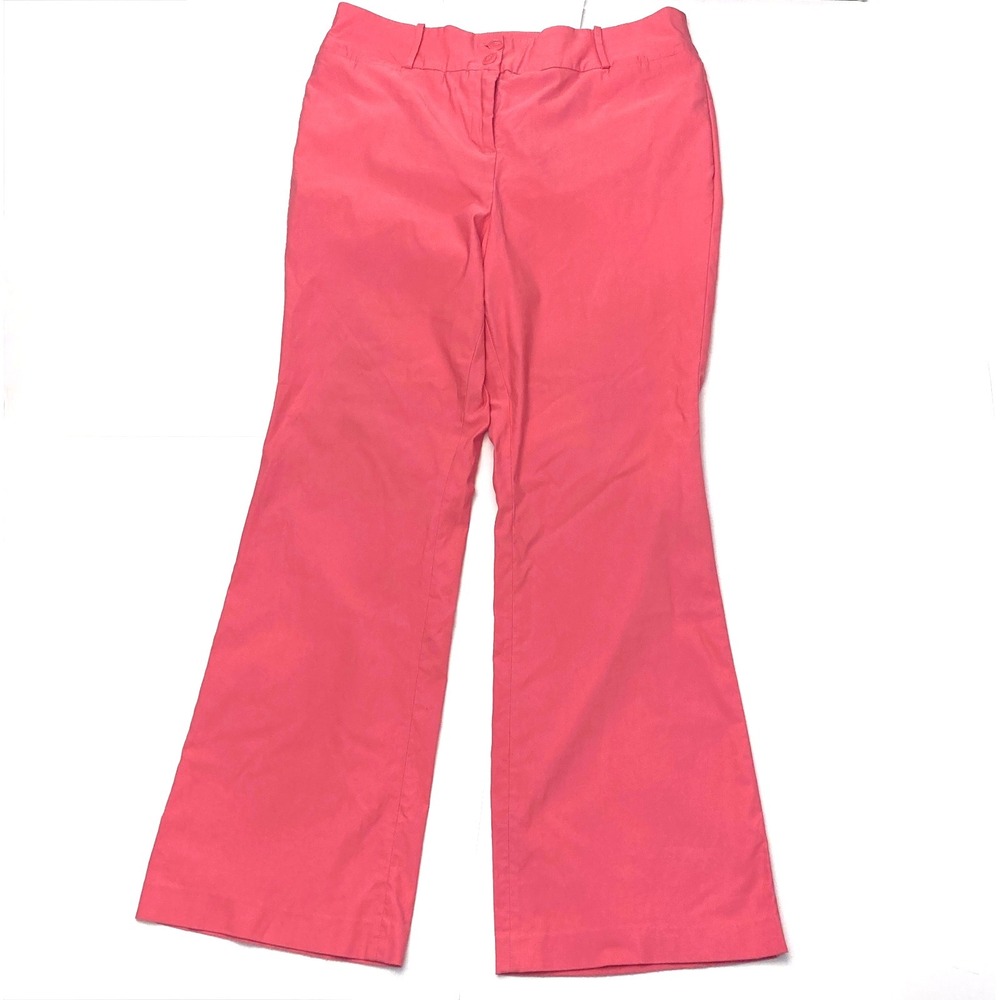 Lane Bryant Pink Twill‎ Pants Chinos Slacks Womens 20 Long Stretch Straight Leg